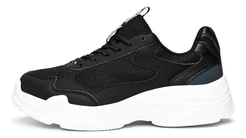 comprar Tenis Sneakers 360 Mujer Deluxe Negros Casual Ligeros Comodo