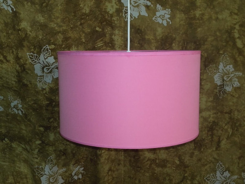 Lámpara Colgante En Tela Rosa  2 Luces 35-35/ 2 0 Cm Alt Pr