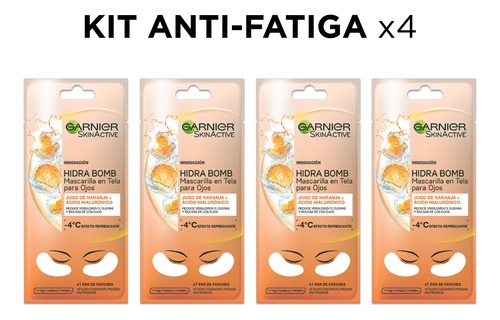 Mascarilla En Tela Para Ojos Garnier Skin Active Naranja X4u