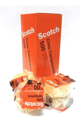 3m Cinta Scotch 500 18mm X 25m - Pack 8 - Tolima Argentina