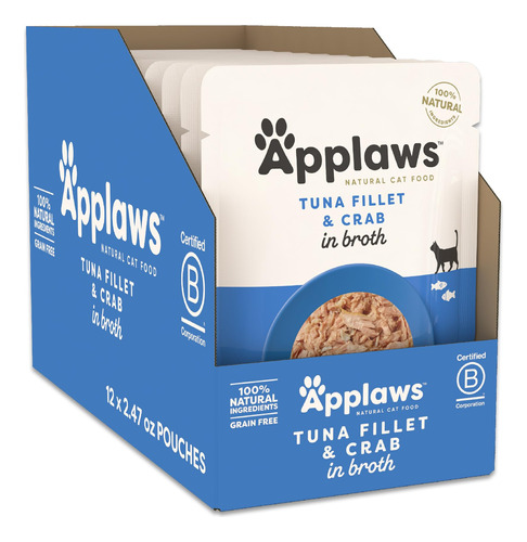 Applaws Wet Cat Food, 12 Unidades, Bolsas De Comida Humeda P