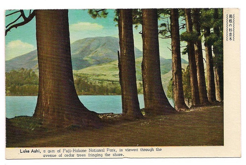 Postal Vintage Japon Lago Ashi 360 B3