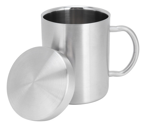Taza En L Con Tapa De Acero Inoxidable Y Tapa De Doble Capa