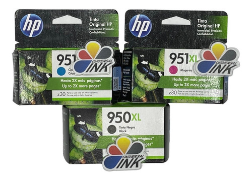 Cartuchos Hp 950xl N Y 951xl C-m Originales