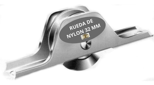 Rueda 32mm Nylon Con Ruleman Para Ventanas Placard Mueble 