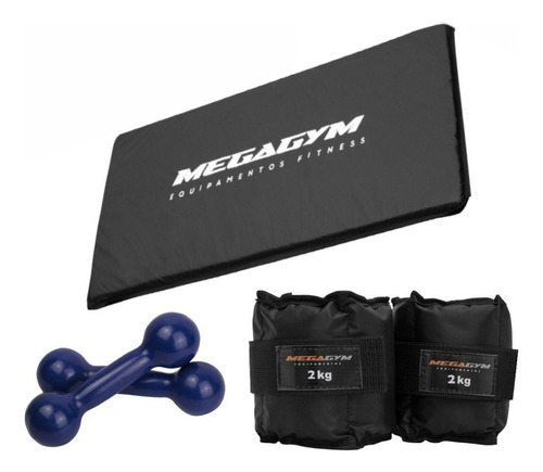 Kit Treino Funcional + Halter Bola Azul P/musculação Em Casa