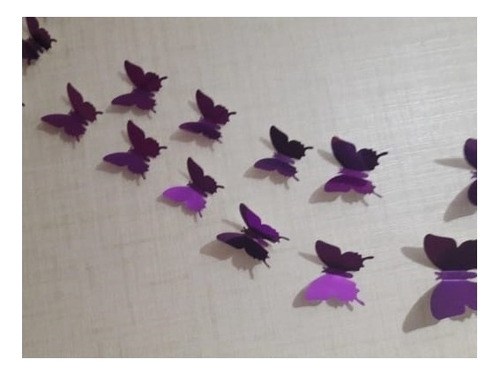 Pack 2 Pegatinas Pared Mariposa Tipo Espejo... Color Rosa, Dorado, Azul, Verde