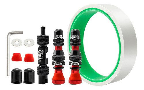 Kits De Válvula Schrader Para Bicicleta Válvula 23mm Rojo