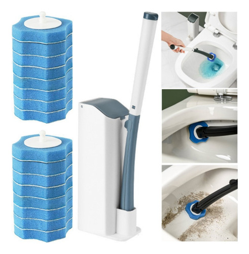 Disposable Toilet Bowl Brush Cleaner With Lo Handle .