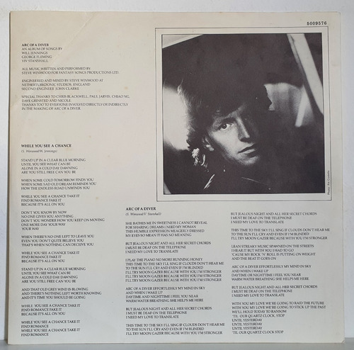 Lp Steve Winwood Arc Of A Diver 1980 Importado Portugal (Usado)