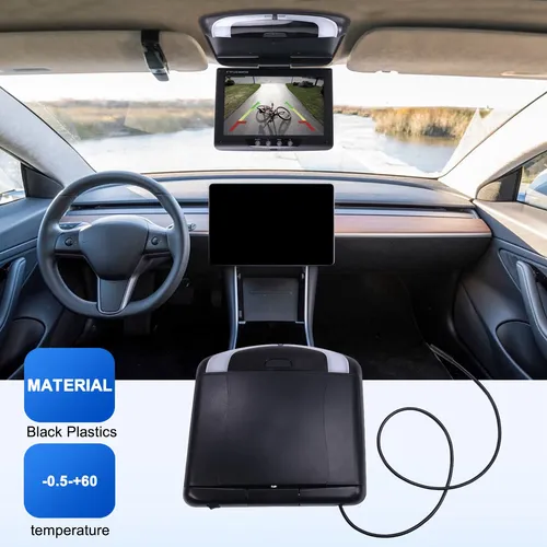 Monitor De Techo De Coche, Pantalla Lcd Con Tapa Abatible, V