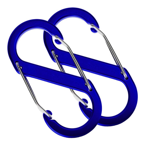 Mosquetón Forma S, Mxtku-002, 2pzas, 10kg, Forma S, Bloqueo Color Azul