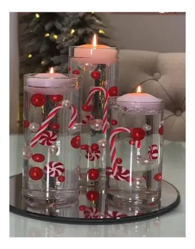 Perlas Flotantes En Jarrón Navideño