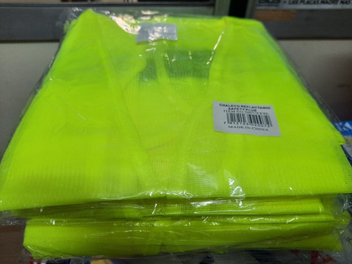Imagen 5 de 9 de Chaleco Refractario Amarillo Fluo Seguridad Auto Moto Vtv