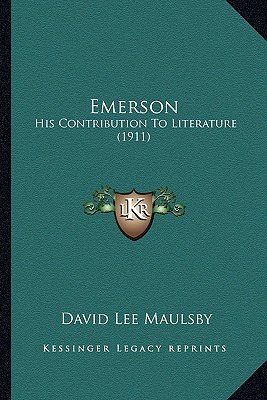 Libro Emerson: His Contribution To Literature (1911) - Ma...