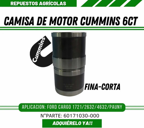 Camisas De Motor Cummins 6ct Fina Larga