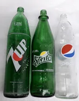 Comprar Botellas Antiguas Seven Up Pepsi Sprite Vidrio Vacia  X 3