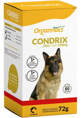 Condrix Dog Tabs 1200 Mg C/ 60 Tabletes - Organnact