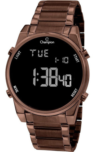 Relogio Digital Ch40071r Champion Chocolate