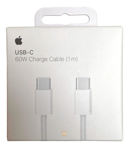 Cable Cargador iPhone 15 Macbook O iPad Tipo C A Tipo C 60w