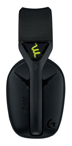Imagen 3 de 3 de Auriculares gamer inalámbricos Logitech G Series G435 negro y amarillo fluorescente