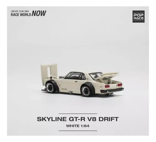 Miniatura Skyline 2000 Gt-r V8 Drift Hakosuka Pop Race 1:64