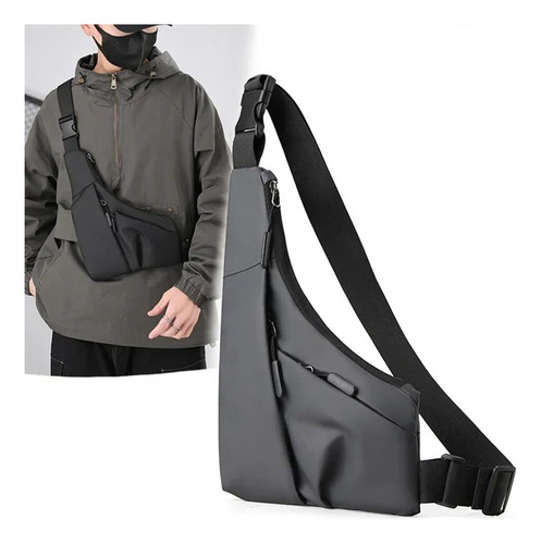 V Bolso Cruzado De Piel Con Diseño Triangular, Antirrobo