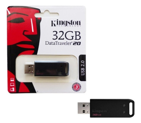 Pendrive Kingston Datatraveler 20, 32 Gb, Usb 2.0 - Saletech Color Negro