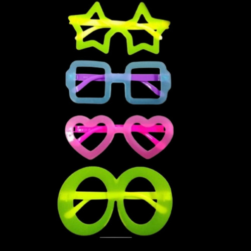 Imagen 1 de 10 de Anteojos Lentes Fluo X12 Unidades Fluo Cotillon Carioca