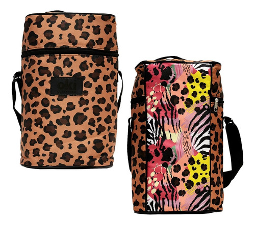 Bolso Matero Térmico Equipo De Mate Animal Print Leopardo