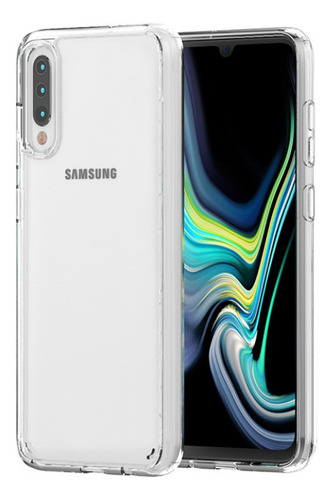 Imagem 2 de 4 de Capa Hybrid Anti-impacto P/ Samsung Galaxy A70 Transparente