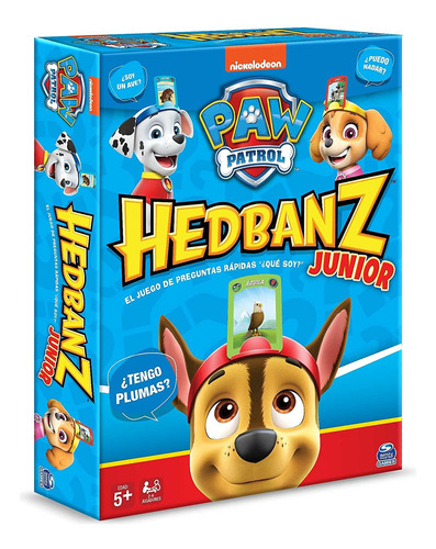 Juego Spin Master Hedbanz Paw Patrol Junior 24 Tarjetas +5