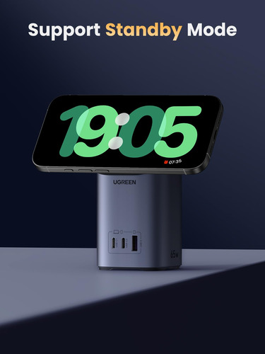Estación De Carga Ugreen Nexode 65w Gan Con 15w Qi2 Wireless