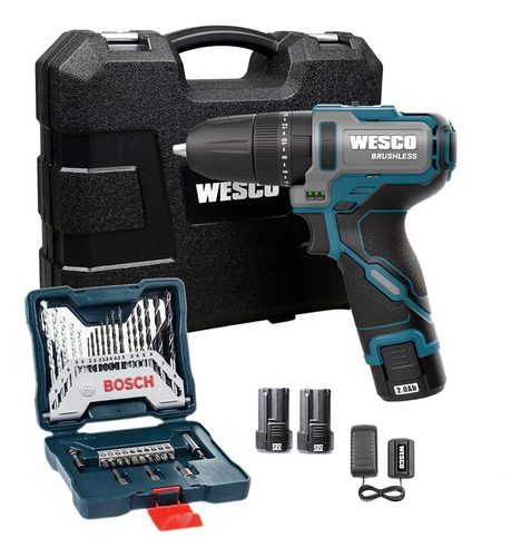 Parafu/furad Impacto Brushless Wesco Ws2558k2 12v +acess