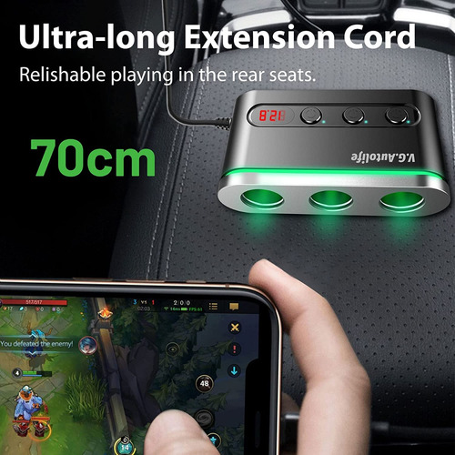 Adaptador Multicontacto Para Encendedor Para Hielera Movil