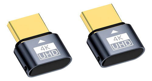 Monitor Edid 4k Hdr Compatible Con Conector Ficticio, 2 Unid
