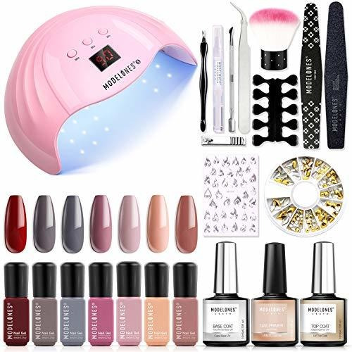 Kit De Esmalte De Uñas En Gel Con Luz U V 48w Lámpara Led Pa