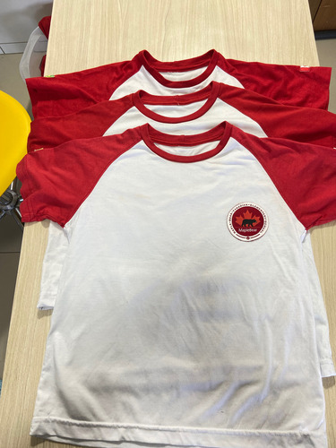 Uniforme Escola Maple Bear Camisetas Calça Frio Branco Lisa P (Usado)