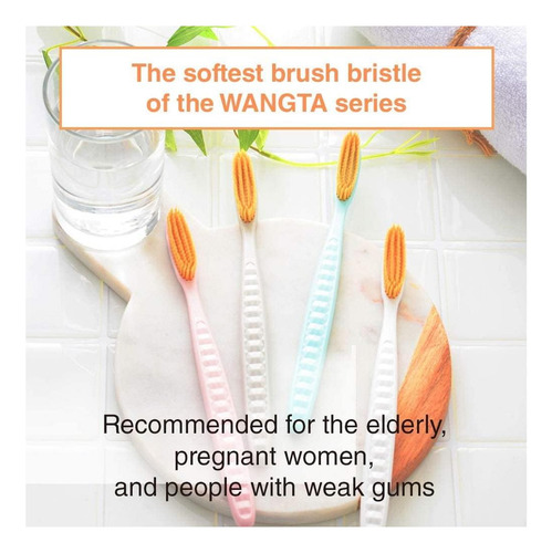 Samjung Wangta Soft Dientes, 6 Paquete (oro) Mejor Cepillo Y