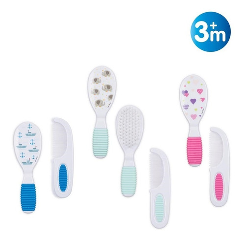Imagen 3 de 6 de Set Cepillo Y Peine Para Bebe Nuby Anatomicos Bpa Free 711