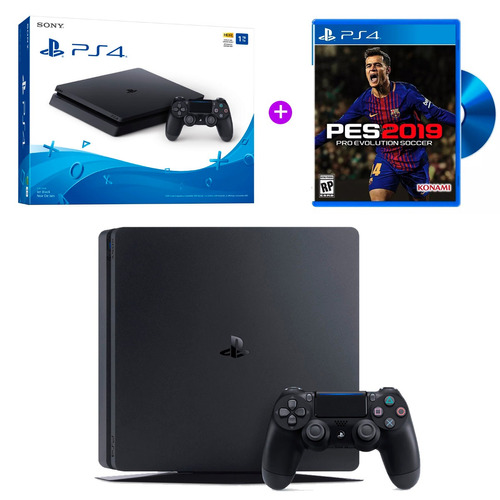 Playstation 4 1tb Nueva Slim + Pes 2019 Nuevo Fisico Sellado