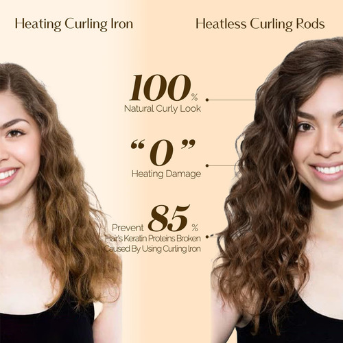 Yanibest Rizador De Pelo Sin Calor Para Dormir, Diadema La