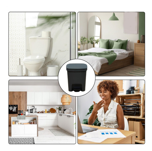 Bote De Basura Cocina Rectangular Delgado Con Tapa Suave