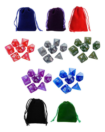Juego De Dados Poliédricos De 35 Piezas Para Accesorios De
