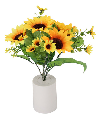 Girasol Con Luz Nocturna Simulada Recargable Dormitorio Cama