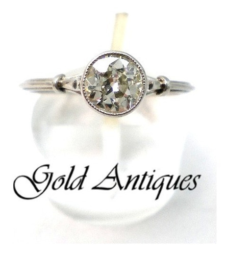 Anillo Solitario De Platino 950 Y Brillante De 0.90 Ct