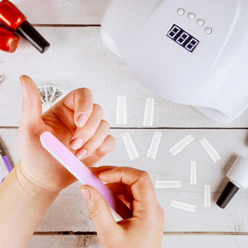 500 Puntas De Uñas Artificiales Acrílicas, 10 Tamaños De Uña