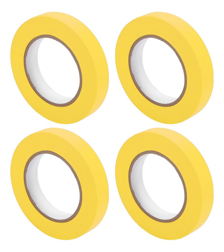 Cinta De Enmascarar Amarilla 0.8 PuLG X 60.1 Yd 4 Ud