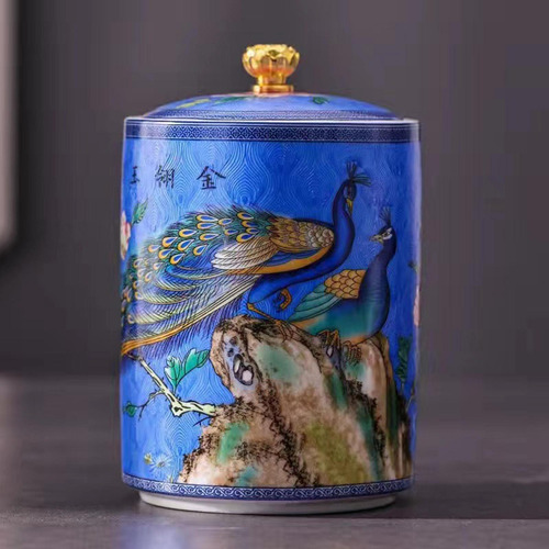 Contenedor De Almacenamiento De Té, Bote De Té De Azul