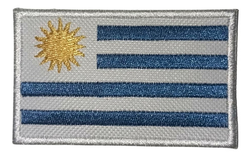 Parche Insignia Bordada Bandera Uruguay 8x5 Cm Pabellón